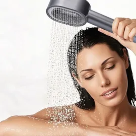ideoon Ideoon, Duschbrause, 3-in-1 Duschkopf mit Bürste, Schwamm und Wasserspar Funktion - 2 x Premium-Wasserfilter - Wellness Brause für Ihr Spa-Erlebnis