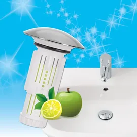 Abfluss-Fee Verschlussstopfen weiß/chrom mit Duftstein | Gr.: onesize