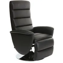 miliboo Relaxsessel NELSON Kunstleder 70 x 100 x 80 cm Schwarz mit Liegeposition
