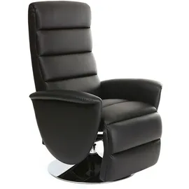 miliboo Relaxsessel NELSON Kunstleder 70 x 100 x 80 cm Schwarz mit Liegeposition