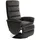 miliboo Relaxsessel NELSON Kunstleder 70 x 100 x 80 cm Schwarz mit Liegeposition