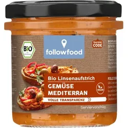 followfood Aufstrich Linse Gemüse mediterran bio