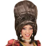 W WIDMANN MILANO Party Fashion 5934C - Perücke Baronin, braun, Kunsthaar, Hochsteckfrisur, Renaissance, Mittelalter