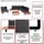 MCW Garten-Garnitur H54 4er-Set Grau Polster Dunkelgrau