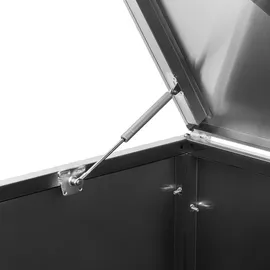 Uniprodo Mülltonnenbox - 2 x 240 l - Luftlöcher