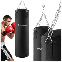 Tectake tectake® Boxsack, gefüllt, hängend, 28 x 105 cm, inklusive Karabinerhaken