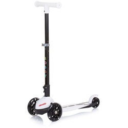 Chipolino Kinderroller Robby 3 LED-Räder Lenker höhenverstellbar klappbar Bremse weiß