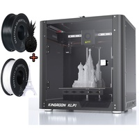 KINGROON KLP1 3D-Drucker 500 mm/s Hoch Geschwindigkeit , 3,5-Zoll-Touchscreen, 210 x 210 x 210 mm Druckgroesse+ 1KG Schwarz PLA-Filament+ 1KG Weiss...