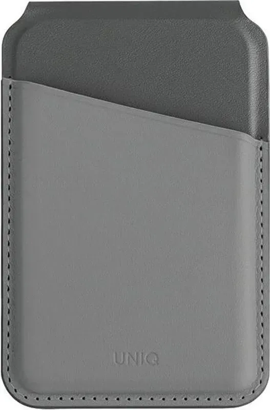 UNIQ Lyden DS Magnetische RFID-Geldbörse mit Handyhalterung Einheitsgröße für universelle Nutzung, Grau und Schwarz