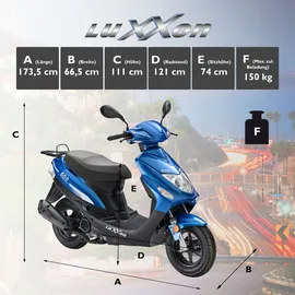 Luxxon Eco 50 ccm 3,0 PS 45 km/h blau