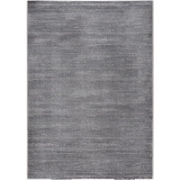 Mynes Home Teppiche für Wohnzimmer einfarbiges Muster in beige grau Weiss sehr pflegeleichter weicher und hochwertiger Kurzflor Teppich Lima im Viskose Look (Dunkelgrau, 120x170 cm)