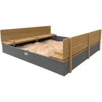 Axi Sandkasten Ella XXL aus Holz mit Deckel, Grau