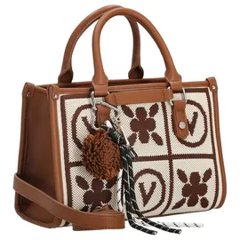 Valentino Tyle Henkeltasche Kunstleder Beige/Braun