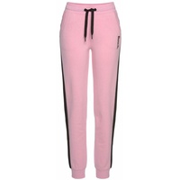 Bench. Loungewear Sweathose Damen rosa-schwarz, Gr.48/50