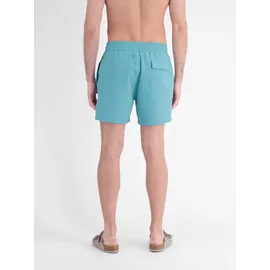 Lerros Strandshorts LERROS, Herren, Gr. 3XL, N-Gr, reef blau, Web, Obermaterial: 100% Polyester, unifarben, normal kniefrei, Hosen Strandshorts, aus Seersucker, mit Kordelzug