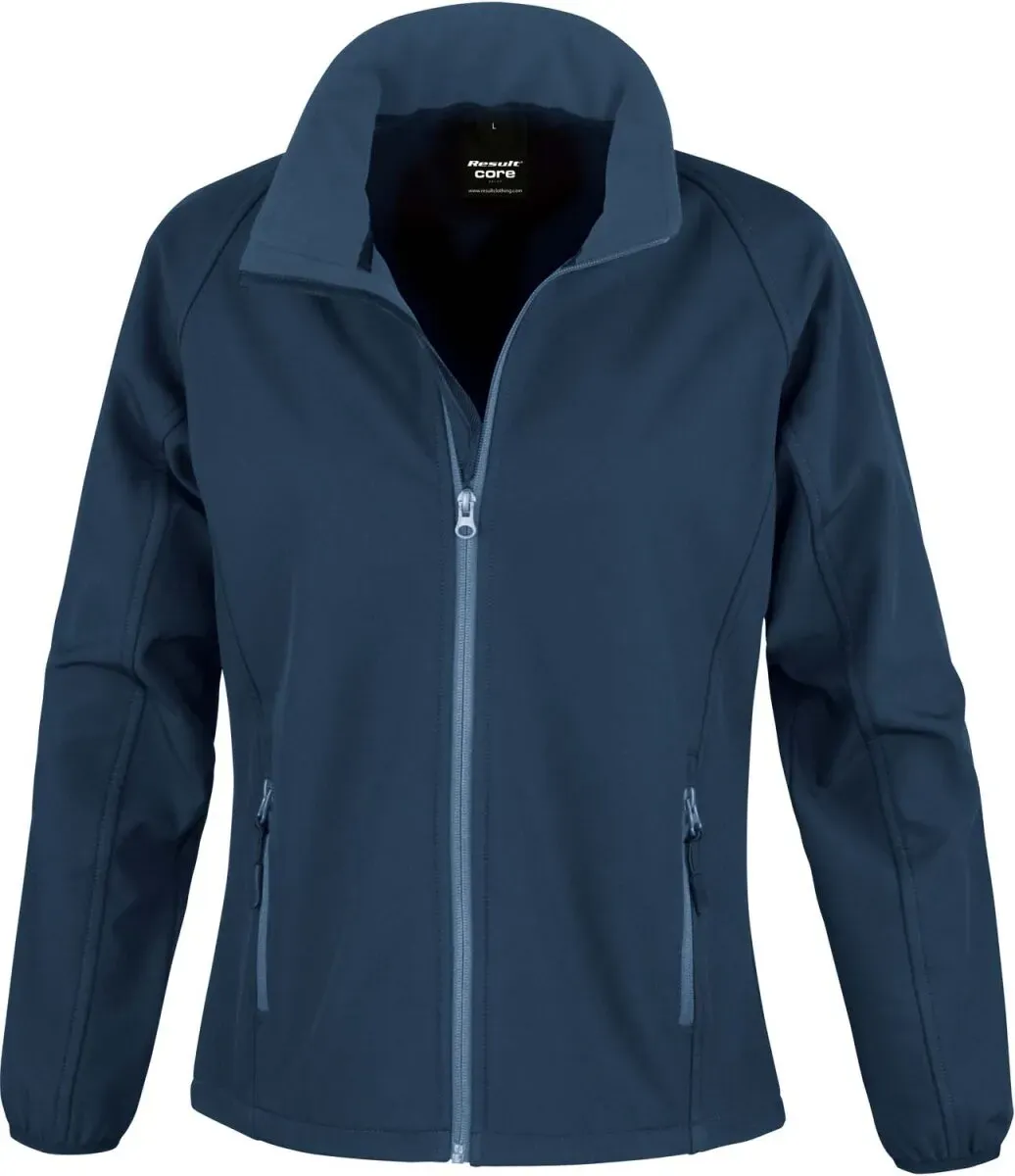 Result Core Damen 2-Lagen Softshell Jacke 'Printable' Softshell-Jacke R231F navy/navy M