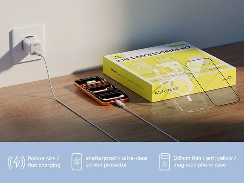 OS-Baseus Geschenkbox für iPhone 17 Pro Max 2025 3-in-1 Zubehör-Set 1C 45W EU