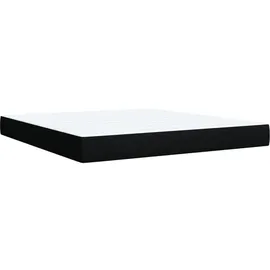 vidaXL Boxspringbett mit Matratze Schwarz 180x200 cm Stoff