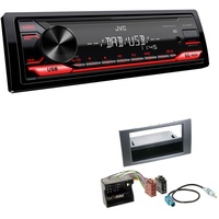 JVC KD-X182DB 1-DIN Media Autoradio AUX-In USB DAB+ mit Einbauset für Ford Kuga anthrazit