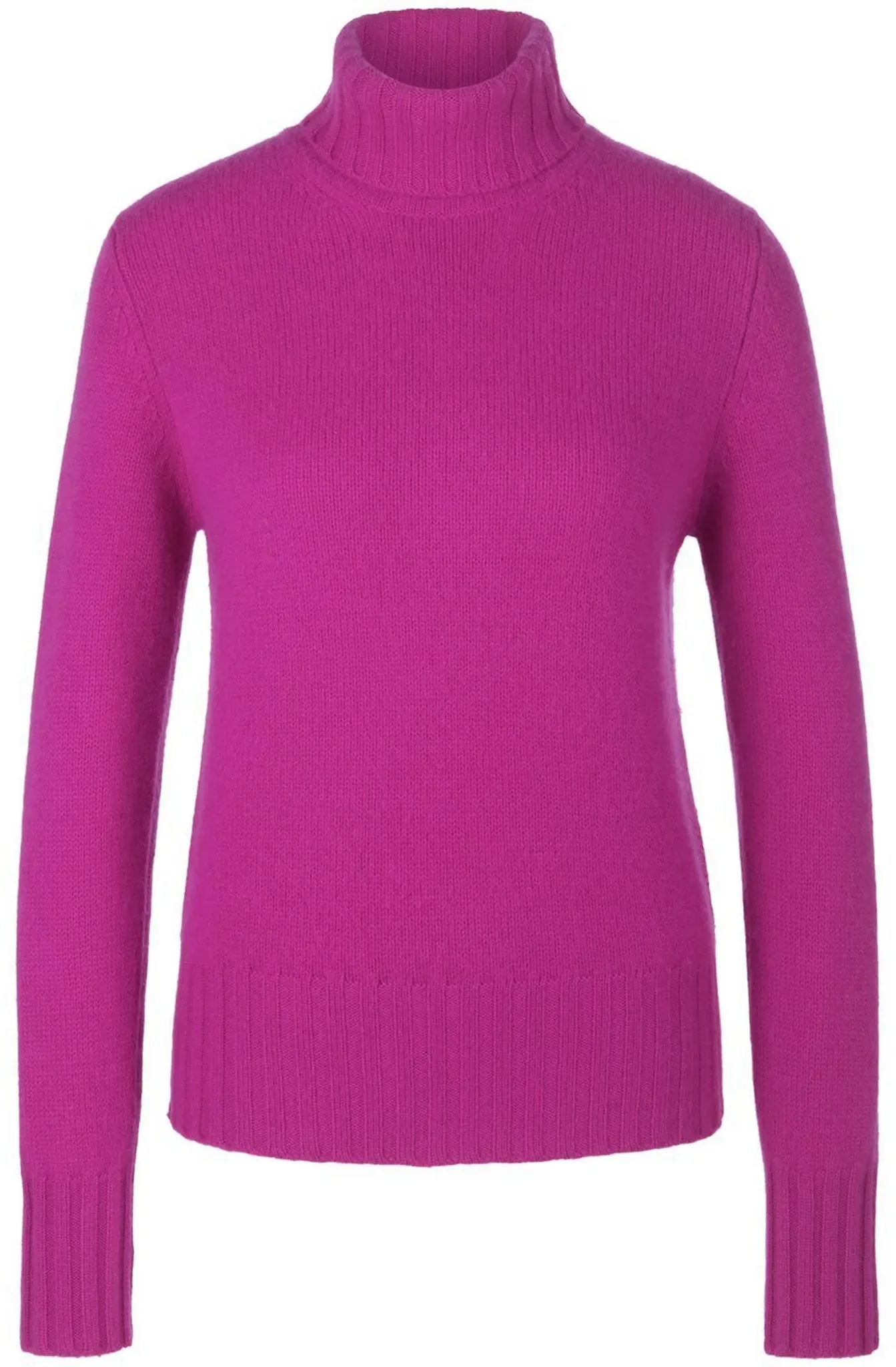 Le pull col roulé 100% cachemire modèle Bernadette  Peter Hahn Cashmere fuchsia