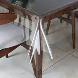 Transparente Vinyl-Tischdecke, wasserdicht, ölabweisend, rechteckig, Kunststoff, 137 x 250 cm