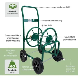 Trutzholm Schlauchwagen Basic 50 m Stahl grün