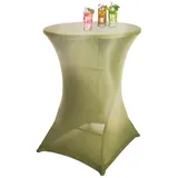 Buri Stuhlhusse Stretch Stehtischbezug 80cm Stehtischhusse Husse Stehtisch Bezug bunt grün