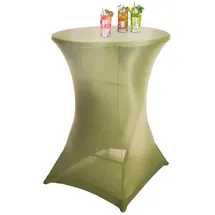 Buri Stuhlhusse Stretch Stehtischbezug 80cm Stehtischhusse Husse Stehtisch Bezug bunt grün