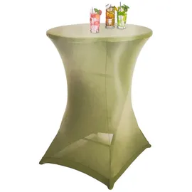 Buri Stuhlhusse Stretch Stehtischbezug 80cm Stehtischhusse Husse Stehtisch Bezug bunt grün