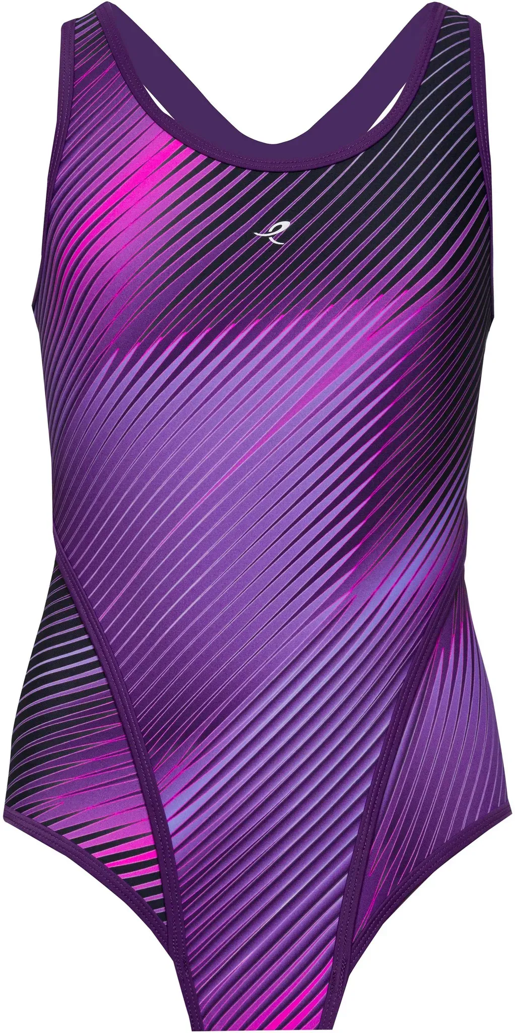 ENERGETICS Badeanzug Mädchen in aop-violet dark, Größe 164 - blau