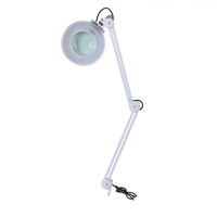 LED Lupenleuchte, Kosmetiklampe 5X Lupenlampe mit Rollen Ständer Kosmetik Lampe mit Standfuß Lupenleuchte Professionelle Vergrößerungslampe für Home Beauty Salon