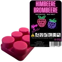 WonderWax Duftwachs WonderWax® Neon Duftriegel 6 x Duftwachs Kreise (Himbeeren & Brombeeren), Duftrichtung: Himbeeren & Brombeeren