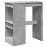 vidaXL Bartisch mit Regal 90 x 47,5 x 103,5 cm Grau