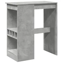 vidaXL Bartisch mit Regal 90 x 47,5 x 103,5 cm Grau