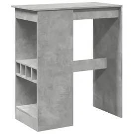 vidaXL Bartisch mit Regal 90 x 47,5 x 103,5 cm Grau