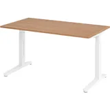bümö Schreibtisch Serie-XB Nussbaum / Weiß