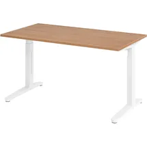bümö Schreibtisch Serie-XB Nussbaum / Weiß