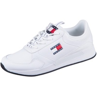 Tommy Jeans Herren Runner Sneaker Schuhe, Weiß (White), 46