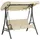 Beliani Hollywoodschaukel Beige 3-Sitzer