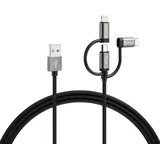 Varta USB-A auf Micro-USB/USB-C/Lightning 2 m Schwarz