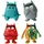 Comansi Mehrfarbiges Set Monster Kollektion (4 Figuren)