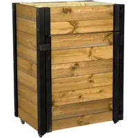 Dobar dobar® Hochbeet - 60x40x80cm - schwarz - Fichtenholz
