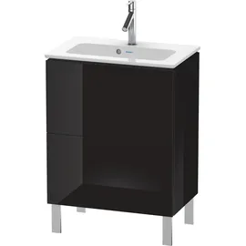 Duravit L-Cube 62x39,1cm, sw hgl, 2 Auszüge, stehend