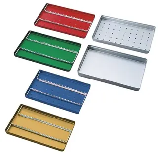 Aluminium Norm-Tray Boden gelocht, silber (Sterilisator/Autoklav) 18x28cm