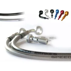 TECNIUM Luftfahrtschlauch SPEEDBRAKES Edelstahl/silber Armatur, schwarz