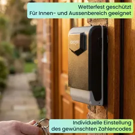ideoon Schlüsseltresor mit beleuchtetem 4-stelligem Zahlencode / keine Schlossart / keine Sicherheitsstufe