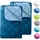 Wometo 2 Stück Microfaser Sommer Steppbett 155x220 – dunkelblau und blau / OekoTex / kochfest 95° / Leichtsteppbett für Camping & heiße Tage... - Blau