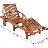 vidaXL Sonnenliege 114 x 63 x 83 cm Braun