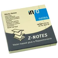 Info Z-Faltung Haftnotizen gelb, 1 Block