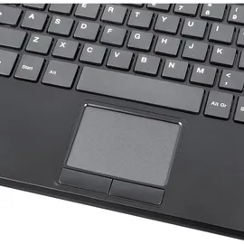 Perixx PERIBOARD-534 H DE, Kabelgebundene USB Tastatur - mit Touchpad und 2x Hub